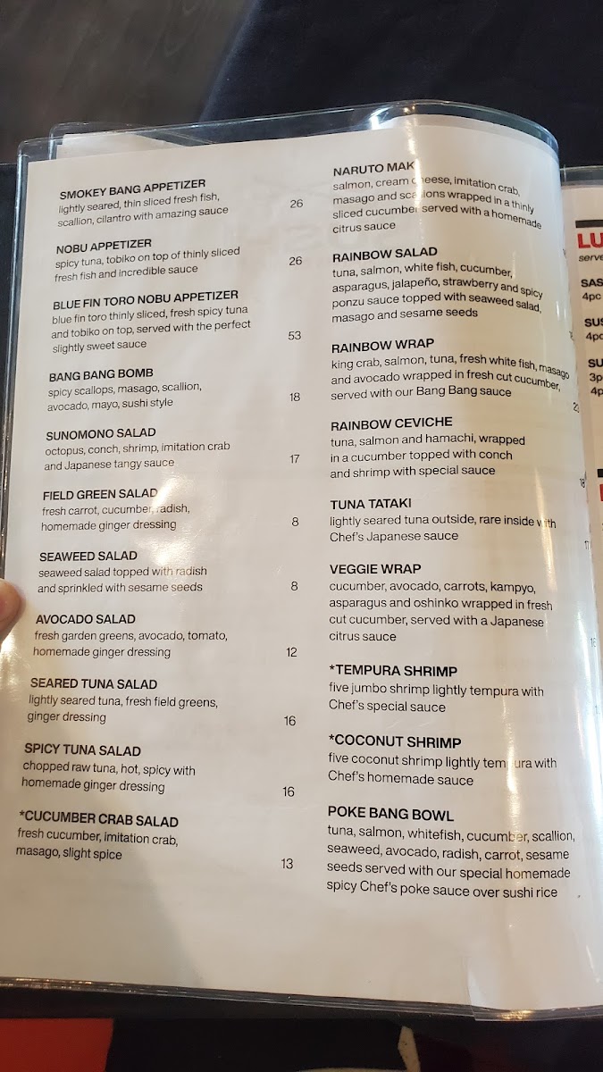 Sushi Bang Bang Menu - Image 2
